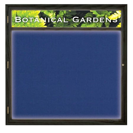 United Visual Products Open Faced Traditional Corkboard, 36x24" UV641A-BLACK-MEDGRY